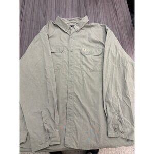 Carhartt Force Button Down Work Shirt Mens 3XL Relaxed Fit Gray Long Sleeve
